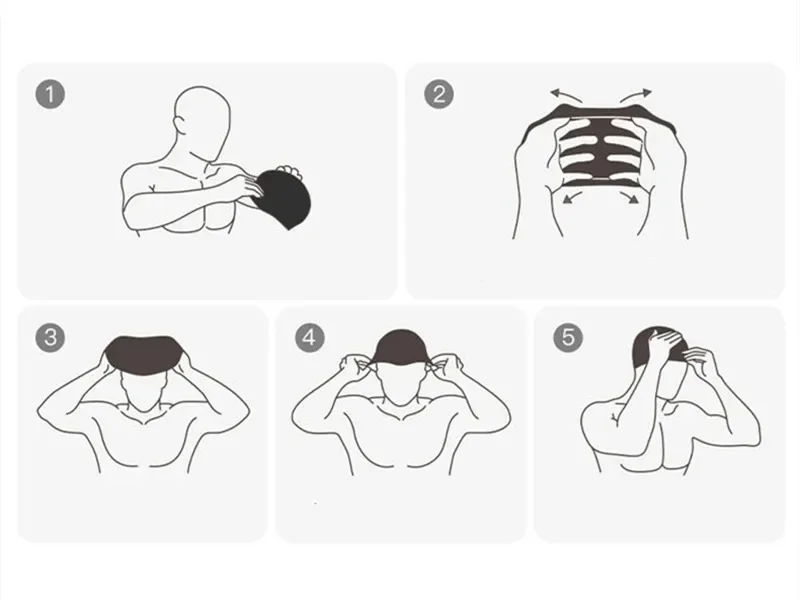 Waterproof Silicone Swim Caps Women Men High Elastic Flexible Protect Ears Hair Swimming Pool Hat for Adults Children Girls Boys