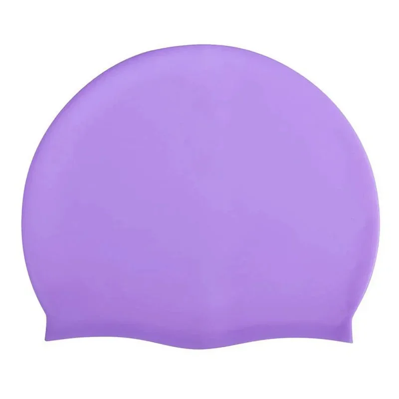 Waterproof Silicone Swim Caps Women Men High Elastic Flexible Protect Ears Hair Swimming Pool Hat for Adults Children Girls Boys