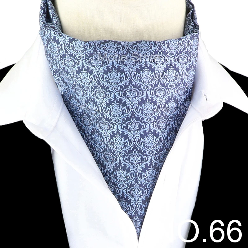 New Design Jacquard Paisley Cashew Cravat Formal Ascot Scrunch Self British Gentleman Scarf Polyester Tie Suit Accessories Gifts