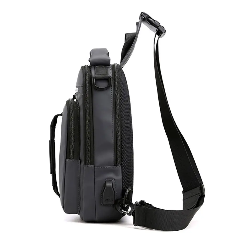 Men's Sling Crossbody Bag Anti-theft Chest Shoulder Messenger Backpack USB Port