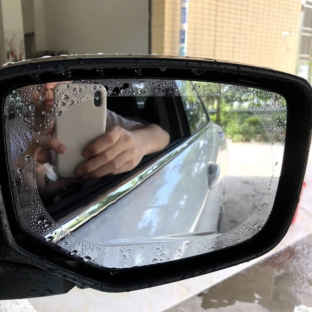 Car Rearview Mirror Protective Film Side Windows Sticker Anti Fog Glare Rainproof Waterproof Mirror Film Clear Nano Coatin