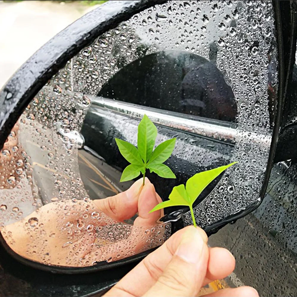 Car Rearview Mirror Protective Film Side Windows Sticker Anti Fog Glare Rainproof Waterproof Mirror Film Clear Nano Coatin