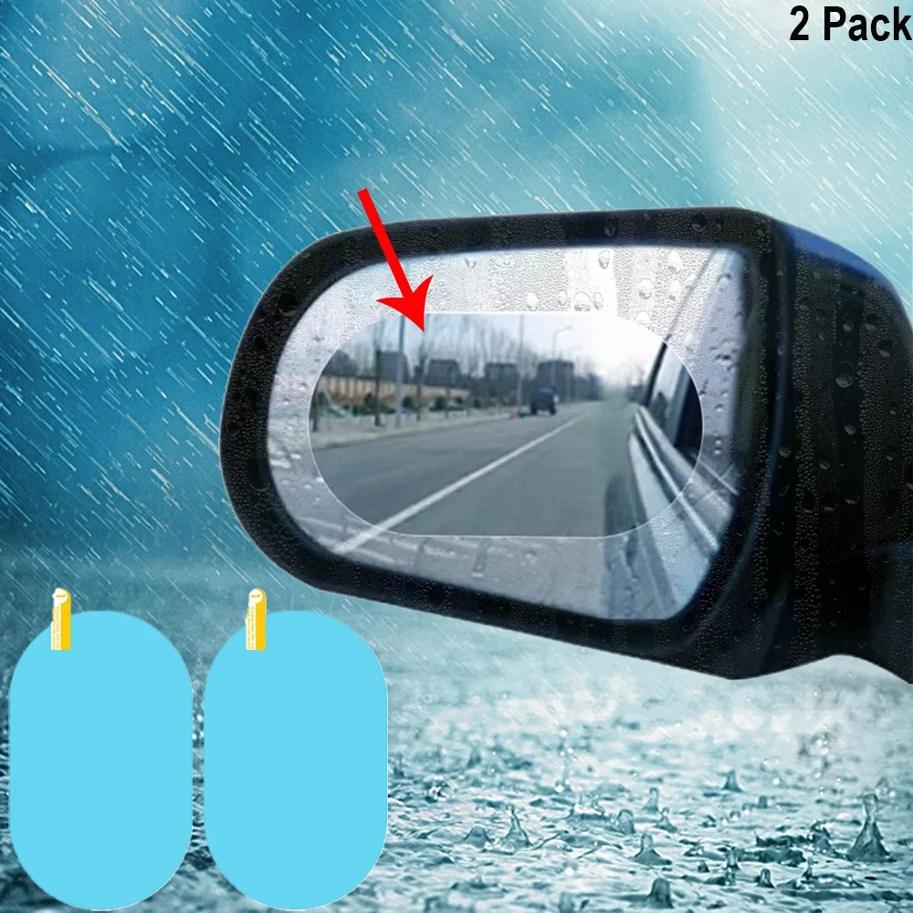 Car Rearview Mirror Protective Film Side Windows Sticker Anti Fog Glare Rainproof Waterproof Mirror Film Clear Nano Coatin