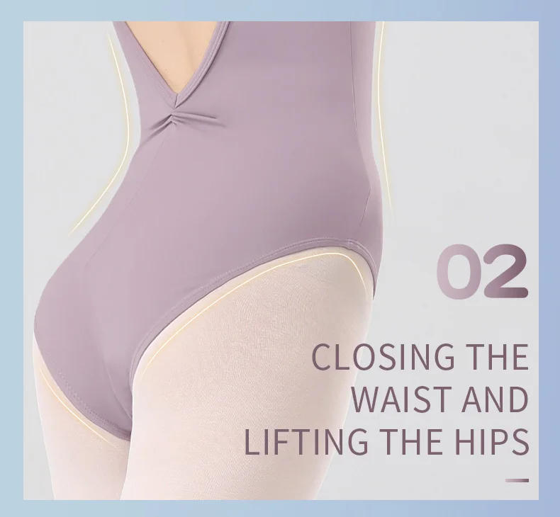 Women Ballet Leotards Adjustable Strap Ballet Bodysuit Girls Adult Dance Camisole Resilient Gymnastics Leotards with Full Lining