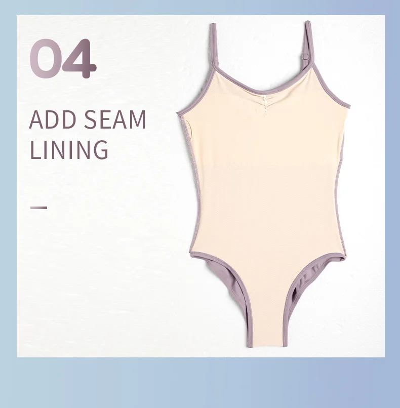 Women Ballet Leotards Adjustable Strap Ballet Bodysuit Girls Adult Dance Camisole Resilient Gymnastics Leotards with Full Lining