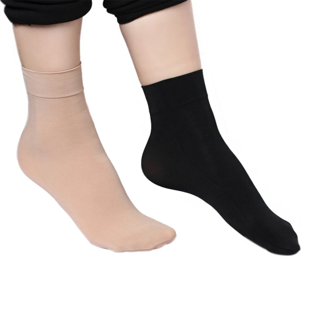 Solid-colored Ankle Socks Thick Short Stockings Wide Mouth Socks Autumn Winter Stockings Women's Clothing Apparel Accessories