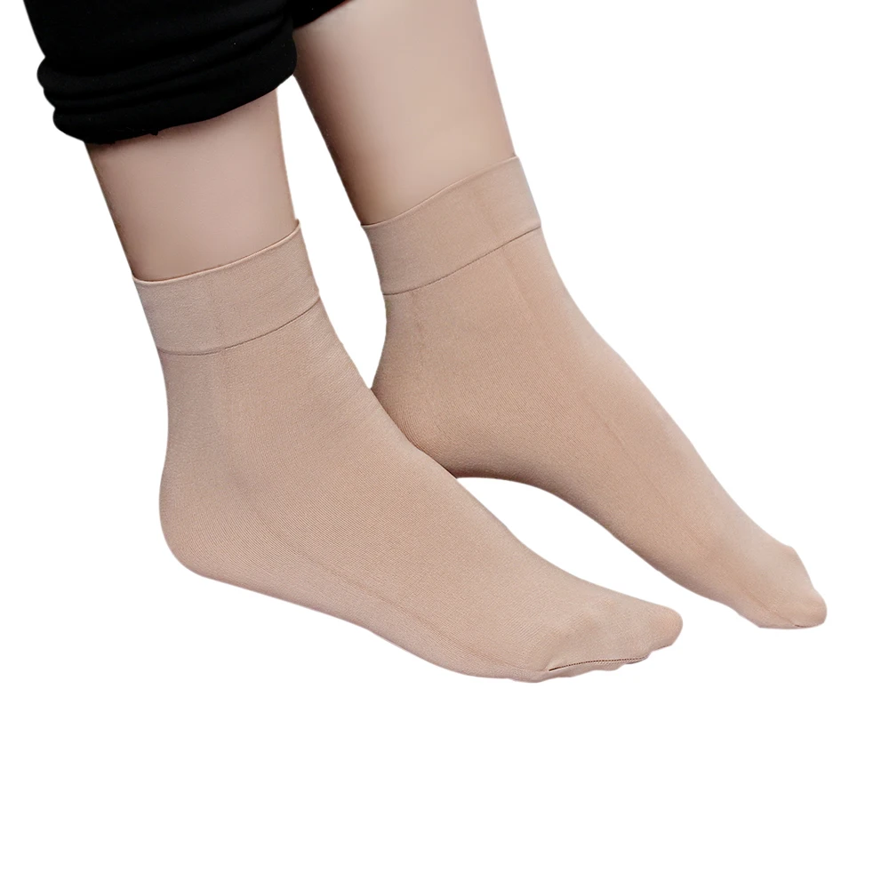 Solid-colored Ankle Socks Thick Short Stockings Wide Mouth Socks Autumn Winter Stockings Women's Clothing Apparel Accessories