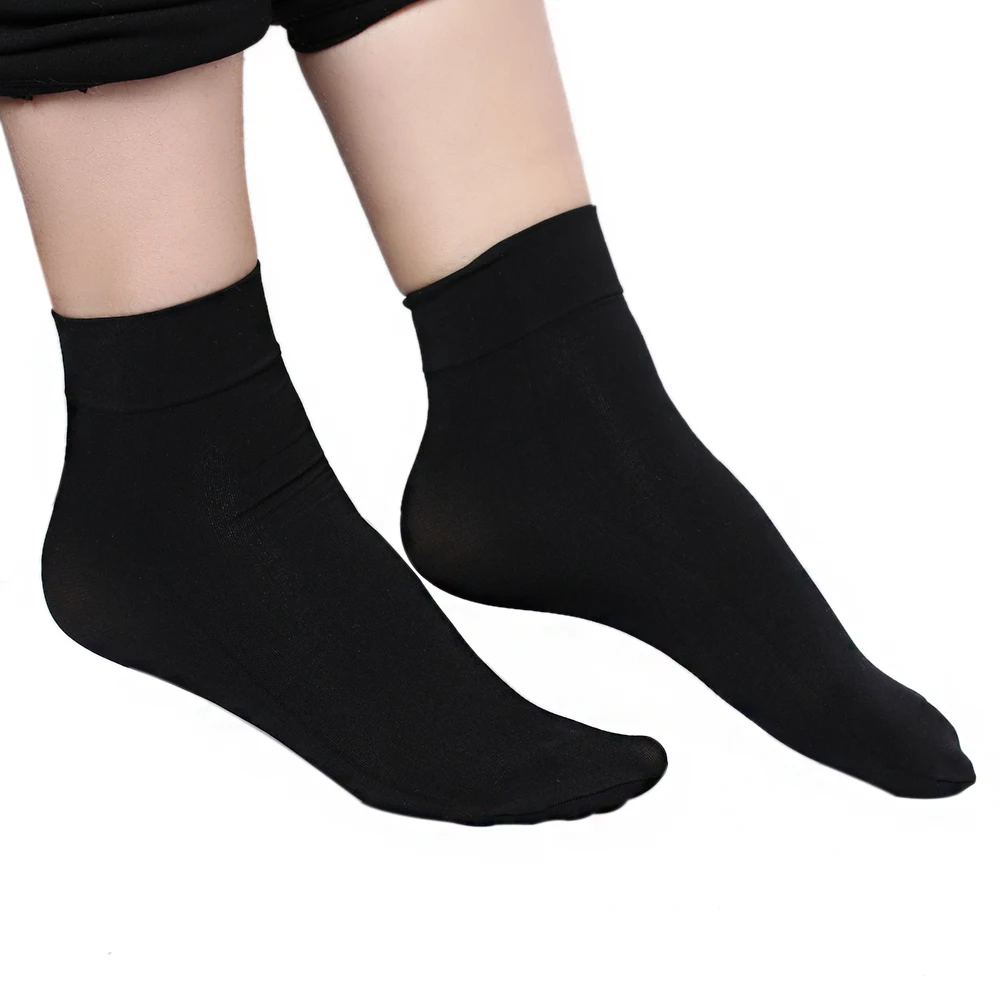 Solid-colored Ankle Socks Thick Short Stockings Wide Mouth Socks Autumn Winter Stockings Women's Clothing Apparel Accessories