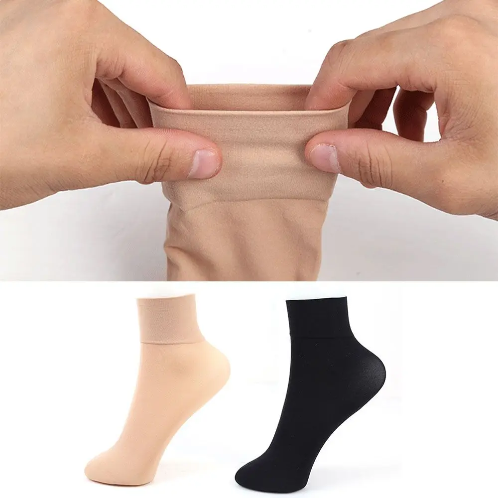 Solid-colored Ankle Socks Thick Short Stockings Wide Mouth Socks Autumn Winter Stockings Women's Clothing Apparel Accessories