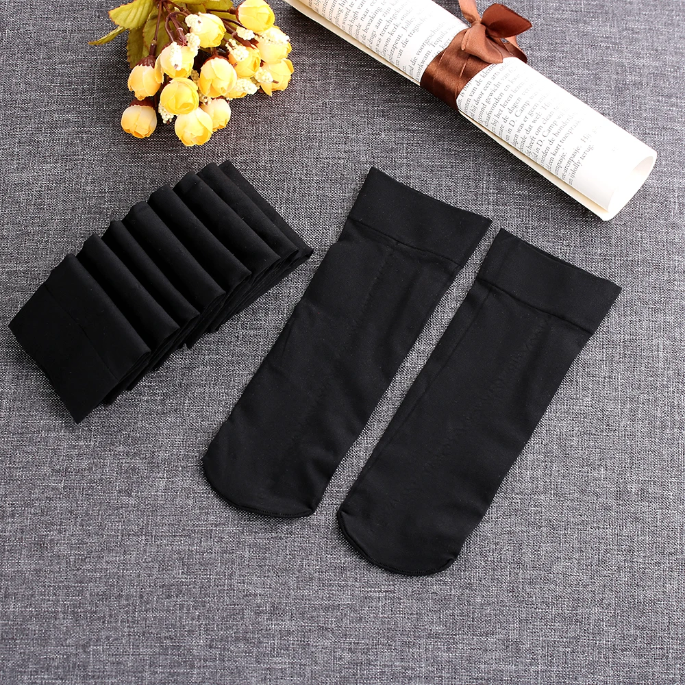 Solid-colored Ankle Socks Thick Short Stockings Wide Mouth Socks Autumn Winter Stockings Women's Clothing Apparel Accessories