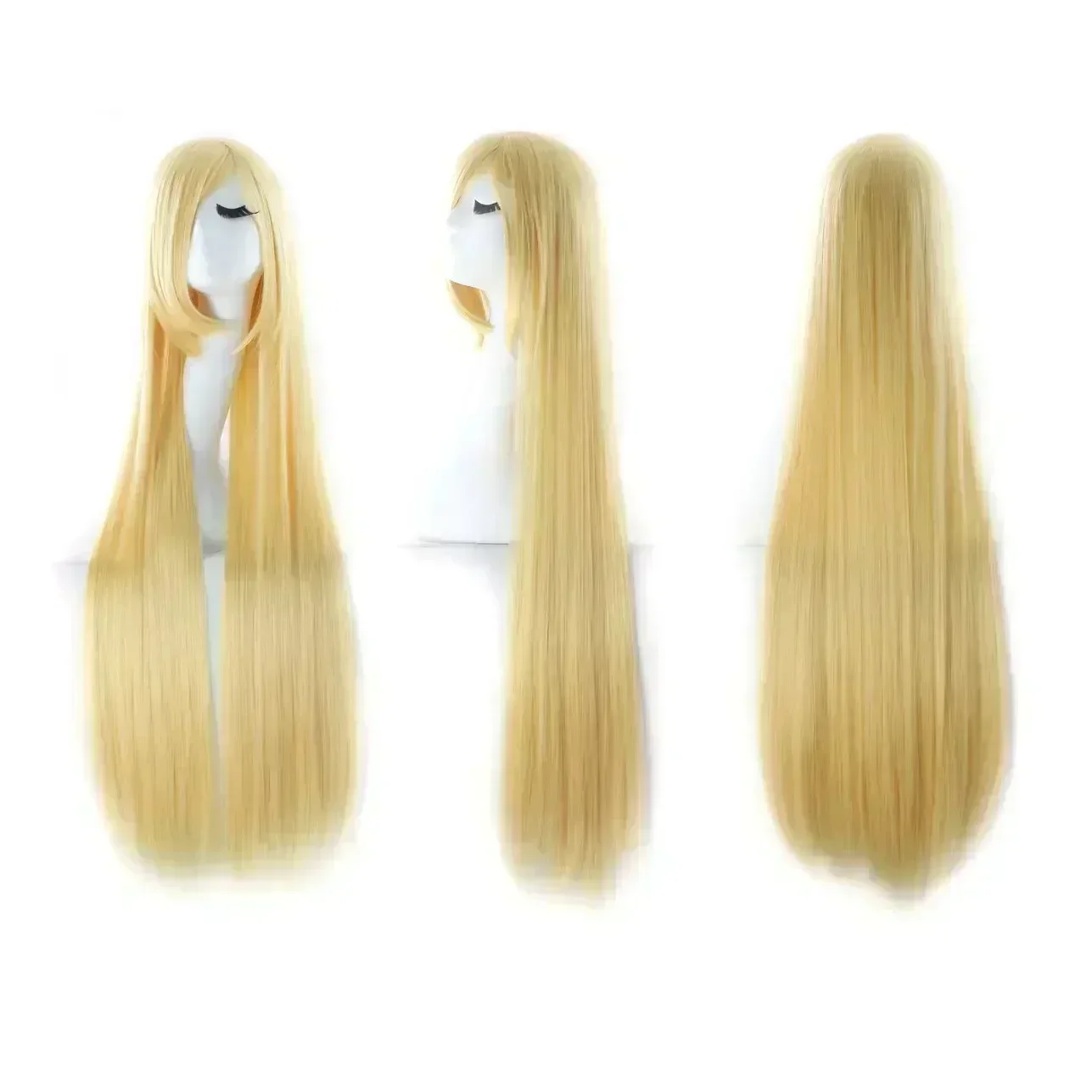 40" 100cm Long Straight Wig Anime Costume Wig Long Straight Cosplay Wig Party Heat Resistant Synthetic Hair Wigs