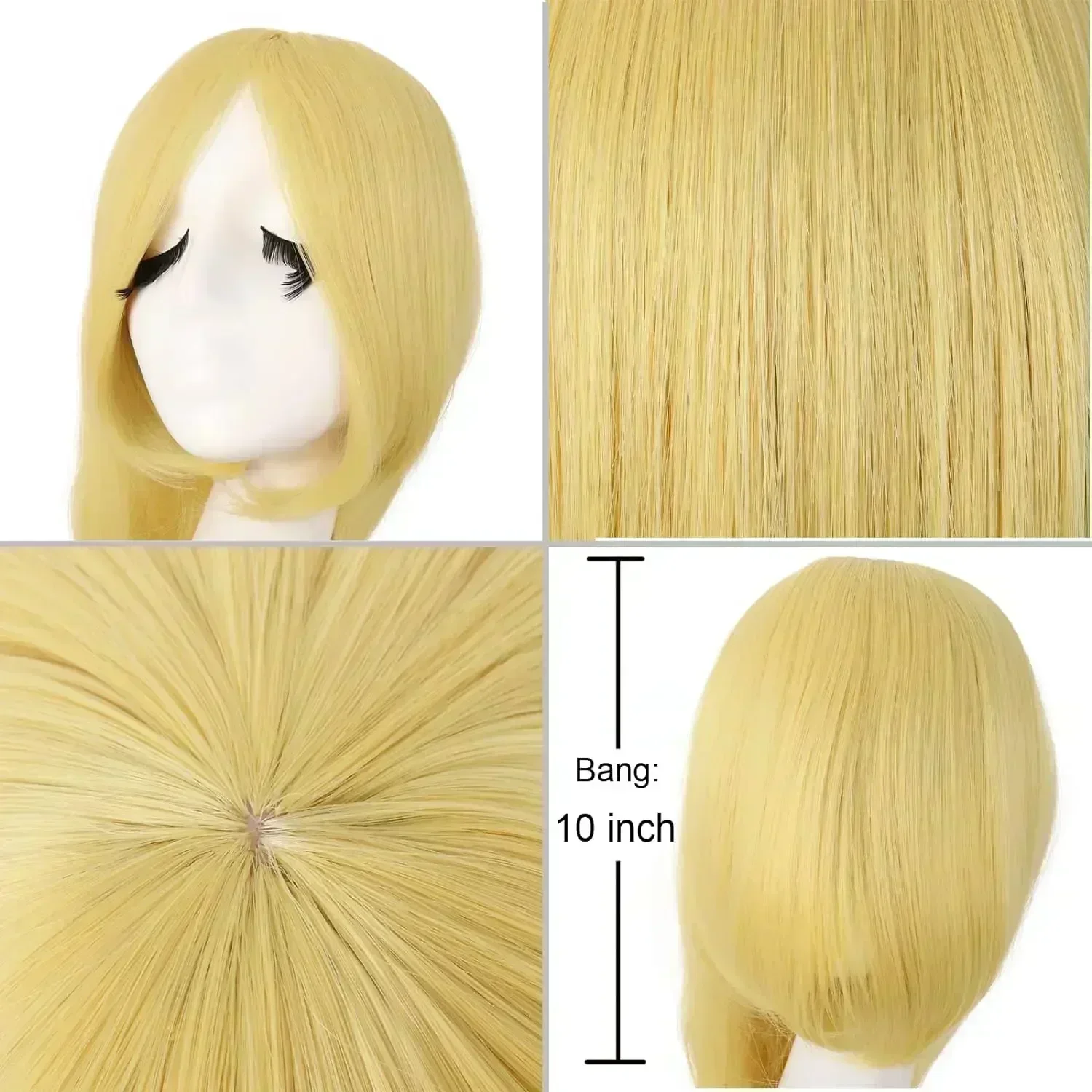 40" 100cm Long Straight Wig Anime Costume Wig Long Straight Cosplay Wig Party Heat Resistant Synthetic Hair Wigs