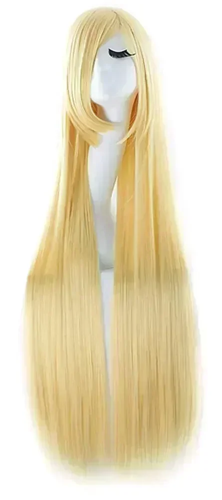 40" 100cm Long Straight Wig Anime Costume Wig Long Straight Cosplay Wig Party Heat Resistant Synthetic Hair Wigs