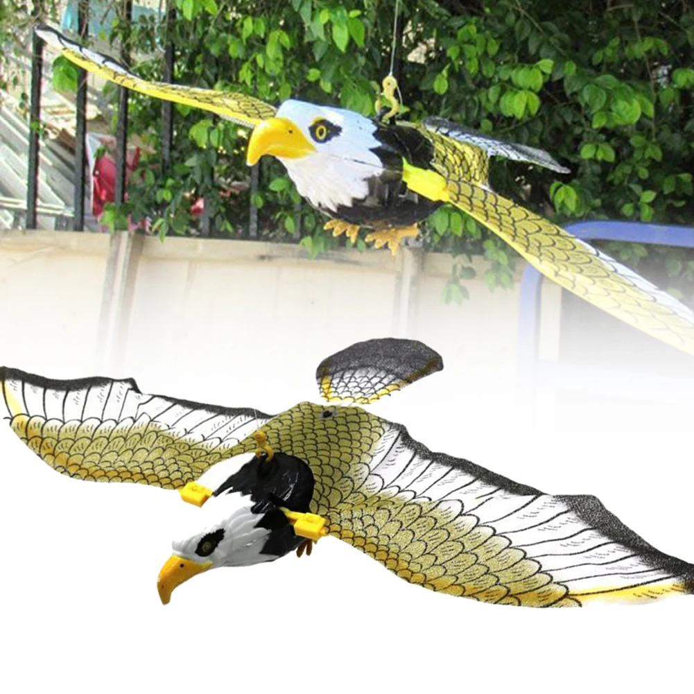 1xBird Repellent Hanging Eagle Flying Owl Repellent Scarer Emulation Flying Hawk Bird Garden Scarecrow Yard Outdoor Pest Control