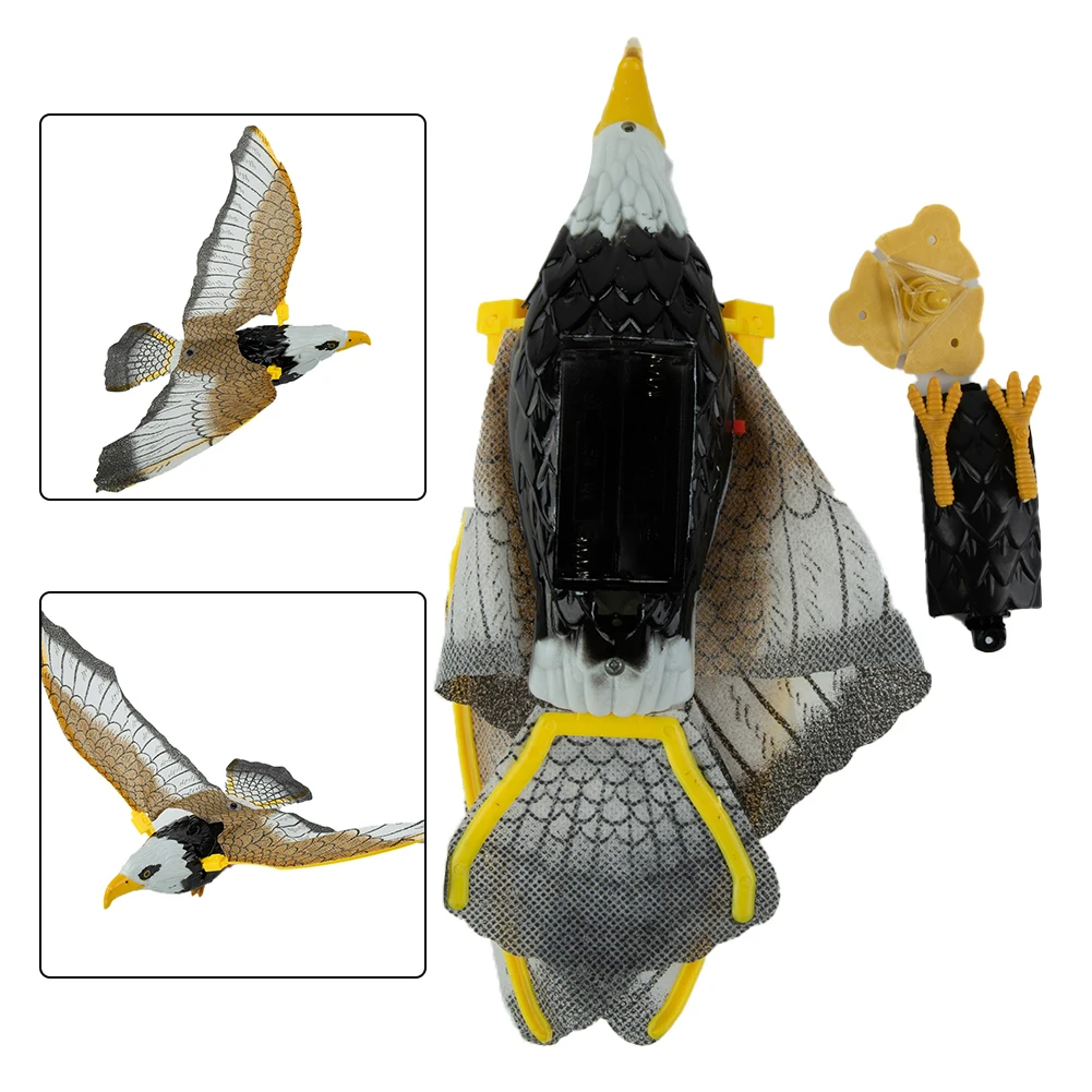 1xBird Repellent Hanging Eagle Flying Owl Repellent Scarer Emulation Flying Hawk Bird Garden Scarecrow Yard Outdoor Pest Control