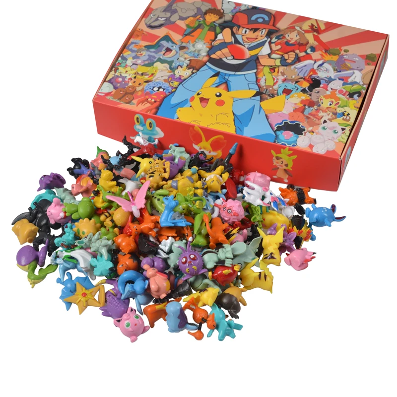 144 Style Pokemon Figure Toys Anime Pikachu Action Figure Model Ornamental Decoration Collect Toys For Christmas Gift