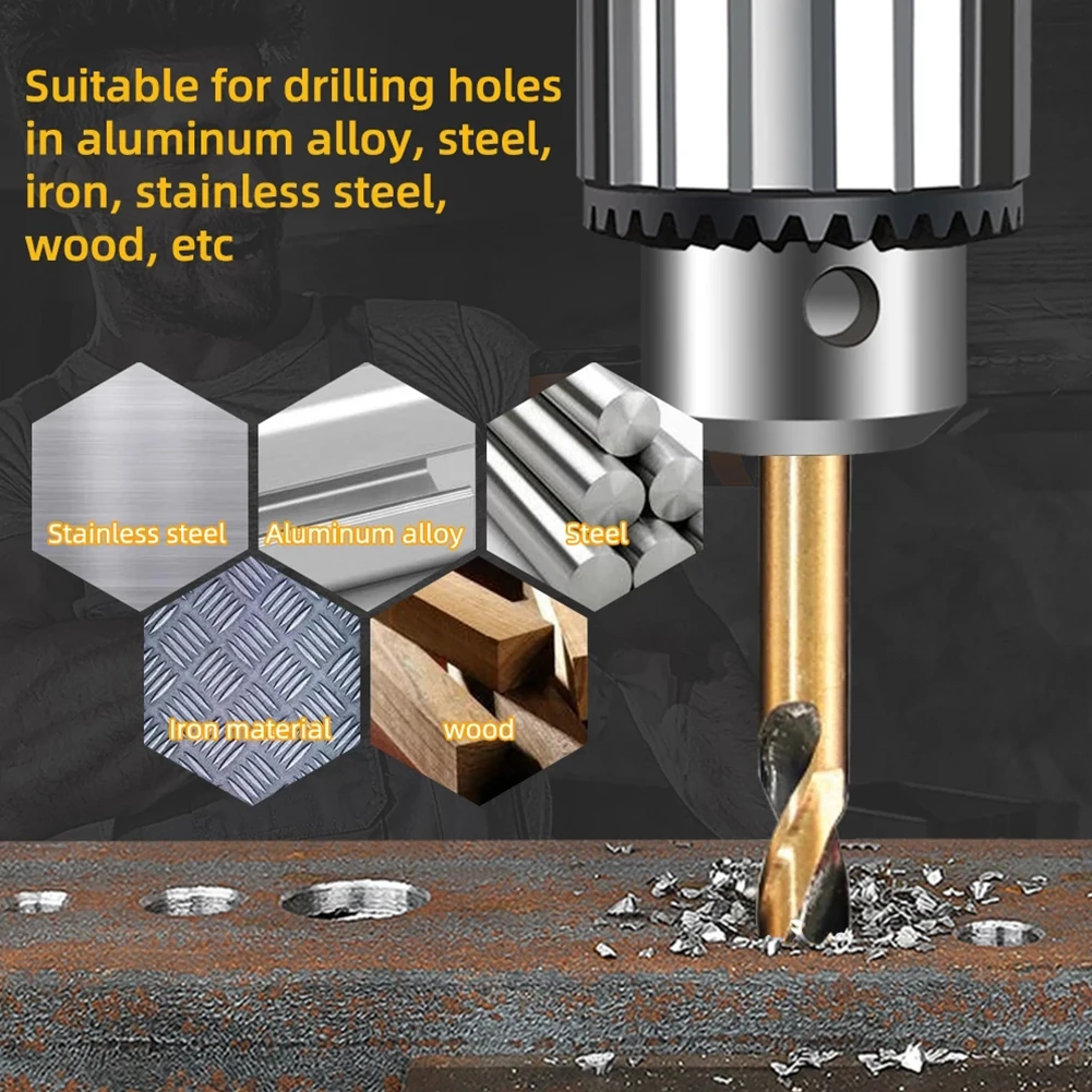 6pcs HSS Double-Headed Auger Drill Bits For Metal Stainless Steel Wood Drilling Power Tool 3mm/ 3.5mm/ 4mm/ 4.5mm/ 5mm/ 6mm