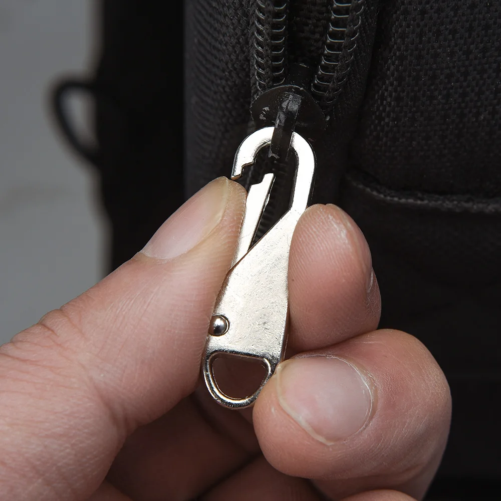 5pcs Universal Replacement Zipper Slider Metal Alloy Removal Zipper Puller Luggage Bag Zip Head DIY Craft Sewing Tool Repair Kit
