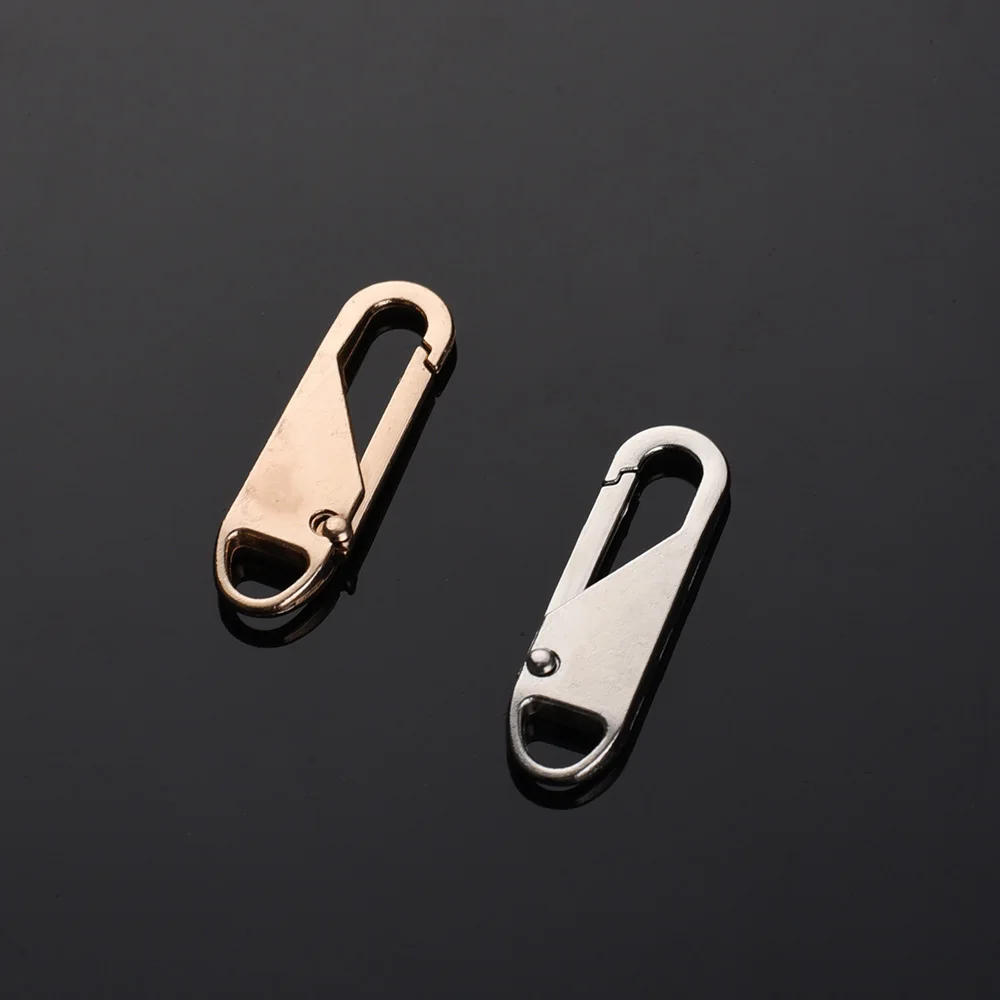 5pcs Universal Replacement Zipper Slider Metal Alloy Removal Zipper Puller Luggage Bag Zip Head DIY Craft Sewing Tool Repair Kit