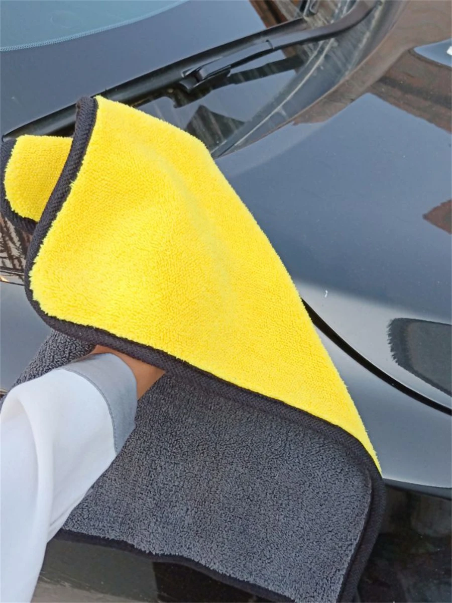 1/2/6pcs Microfiber Cleaning Towel Car Cleaning Cloths Professional Detailing Car Drying Microfiber Towel Wash Towel Accessories