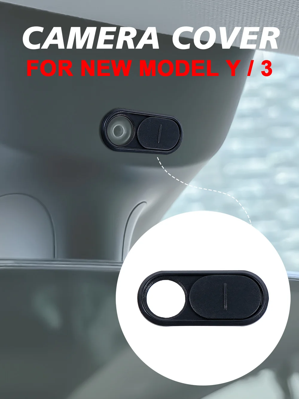 TESY Car Camera Cover For Tesla Model Y 3 Cybertruck All Webcam Slide Blocker Privacy Protector Compatible with PC Laptop