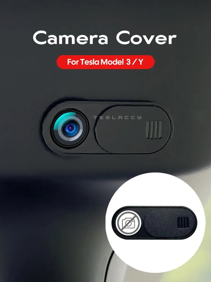 TESY Car Camera Cover For Tesla Model Y 3 Cybertruck All Webcam Slide Blocker Privacy Protector Compatible with PC Laptop