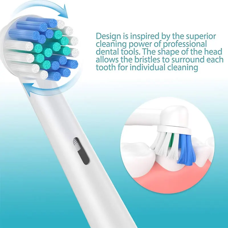 Replacement Toothbrush Heads Compatible with Oral B Professional Electric Brush Heads 1000 1500 3000 6000 7000 7500 8000