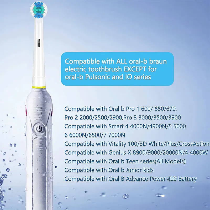 Replacement Toothbrush Heads Compatible with Oral B Professional Electric Brush Heads 1000 1500 3000 6000 7000 7500 8000
