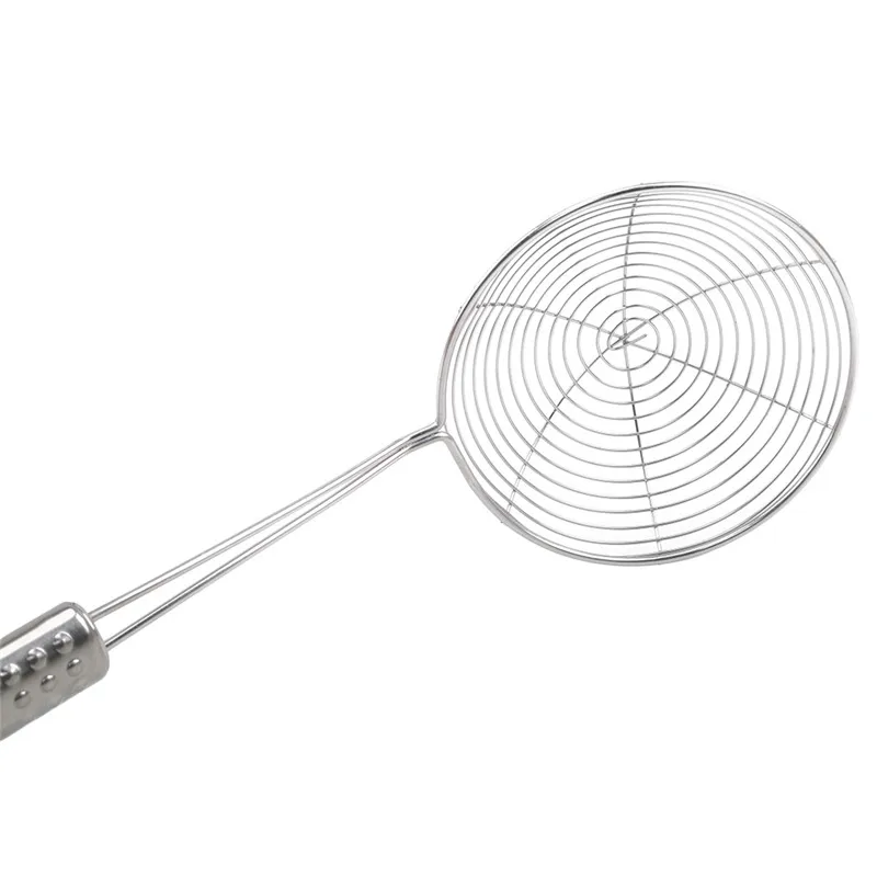 Oval Skimmer Stainless Steel Filter Mesh Oil Pot Food Filter Cookware Colander Fried Filter Kitchen Strainer Baking Cooking Tool