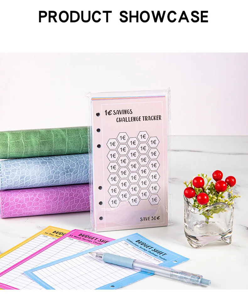 48Sheets Envelopes Eave Money, 52 Weeks Save Challenge, 30 Days Save, Euros USD Cash Envelopes Budget Planner Easy To Save