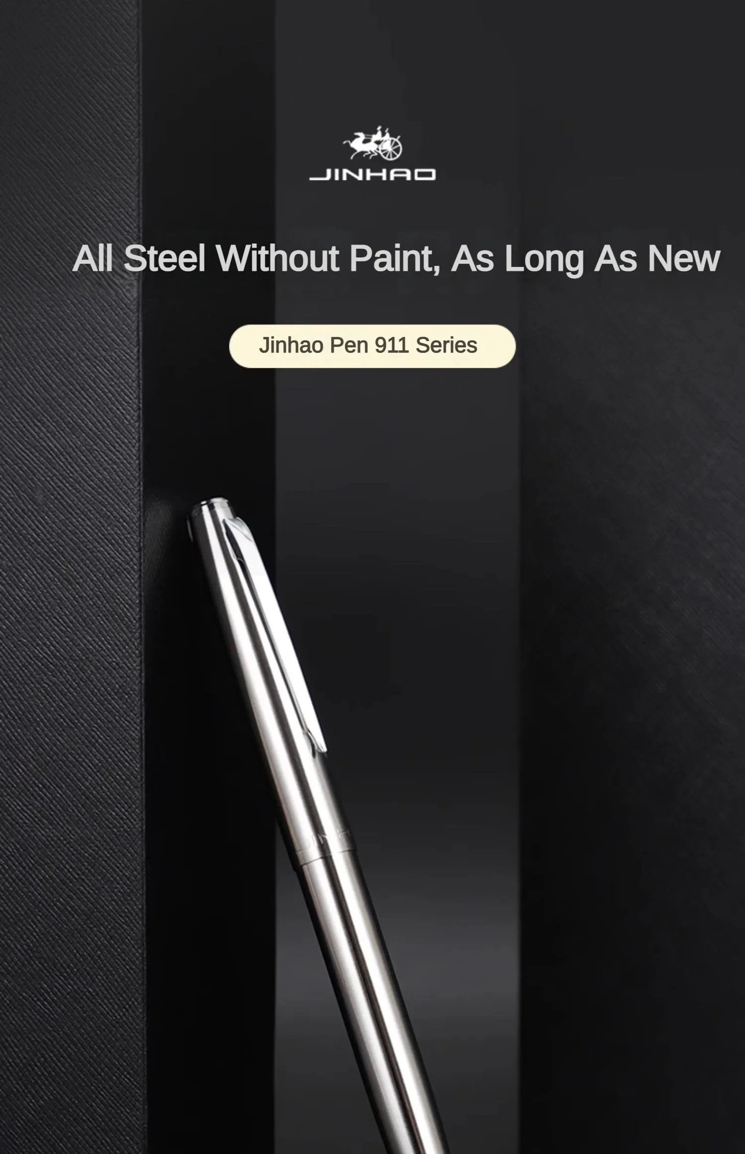 Jinhao 911 Fountain Pen Luxury All-Steel Elegant Calligraphy Ink Pens EF 0.38mm Nib Stationery Business Office School Supplies