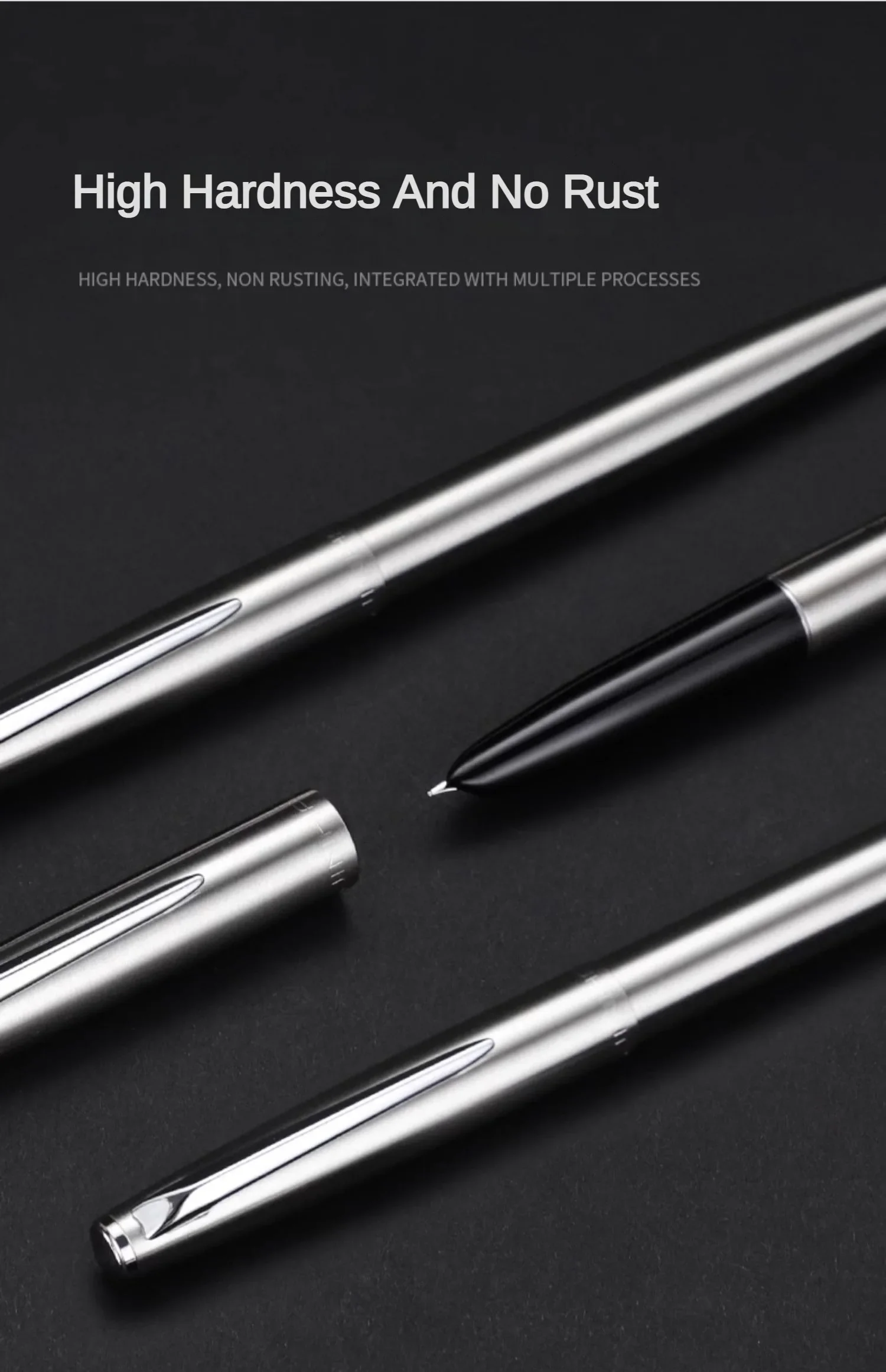 Jinhao 911 Fountain Pen Luxury All-Steel Elegant Calligraphy Ink Pens EF 0.38mm Nib Stationery Business Office School Supplies