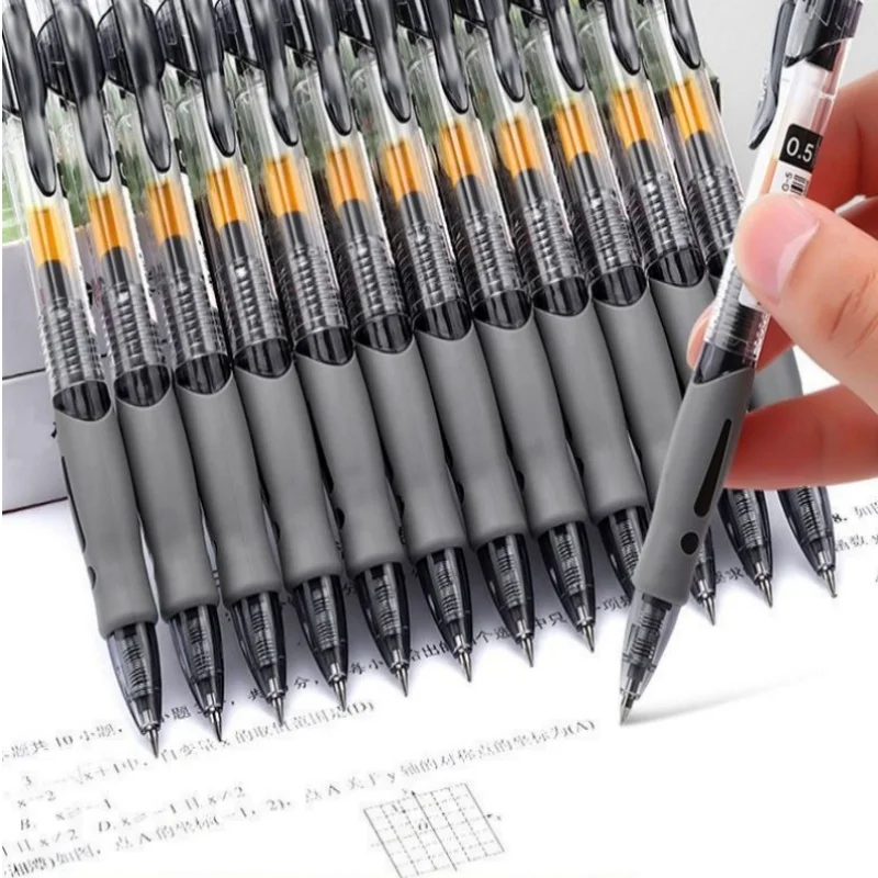 13/30pcs Retractable Gel Pens Set Black/Red/Blue Ink Ballpoint for Writing Refills Office Accessories School Supplies Stationery