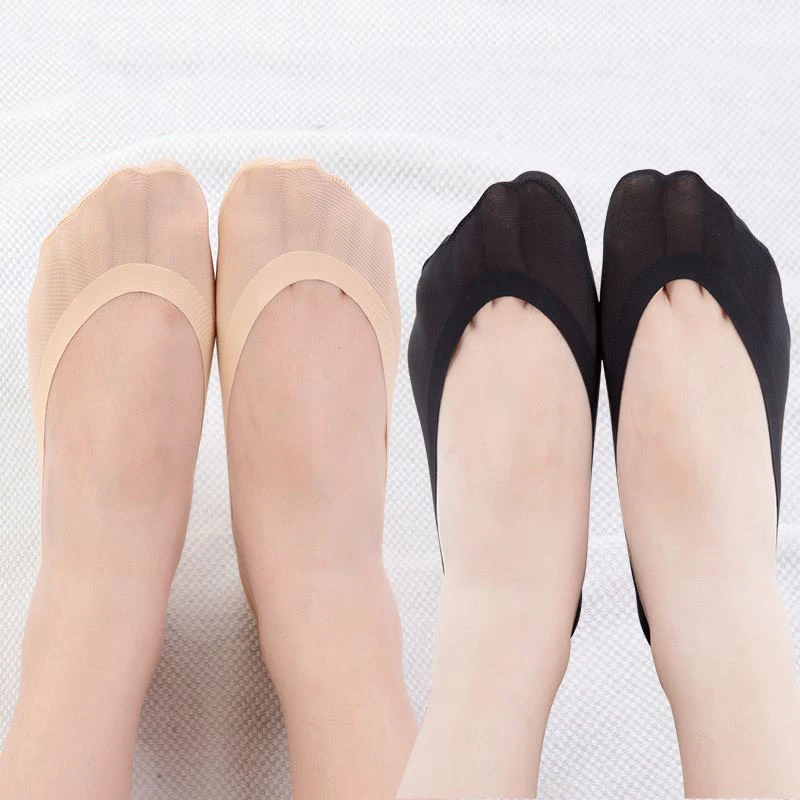 30pairs Invisible Short Socks Women Summer Thin Boat Socks Female Non-slip Seamless Ice Silk Ankle Sox High Heels Sock Slippers