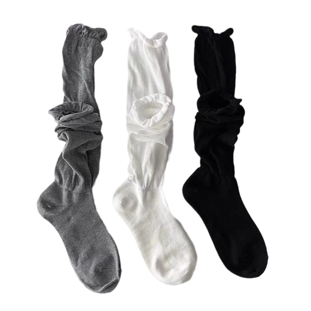 Women's Socks Spring Summer Harajuku Korea Fashion Breathable Sexy Fuzzy Beautiful Ballet Soft Harajuku Jk Knee Thin Socks