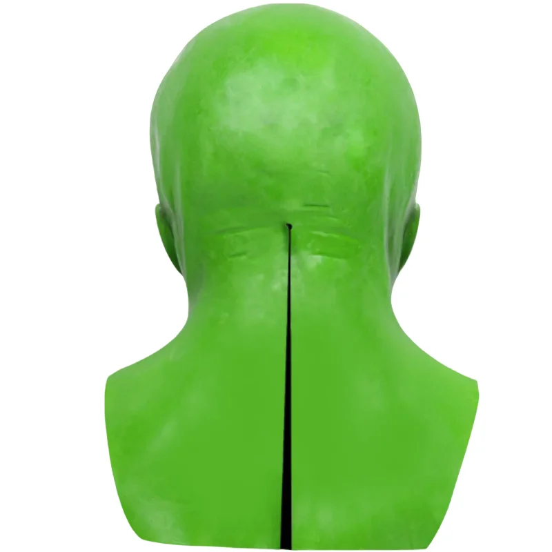 UFO Green Alien Masks Horror Alien Dress Up Halloween Costume Party Latex Headdress Funny Horror Costume Party Props for Adult