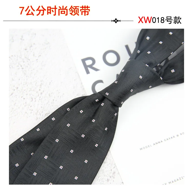 2025 New Korean 7cm Luxury Casual Neckties For Men Navy Brown Green Striped Neck Ties Formal Dress Suit Cravat Flower Red Tie