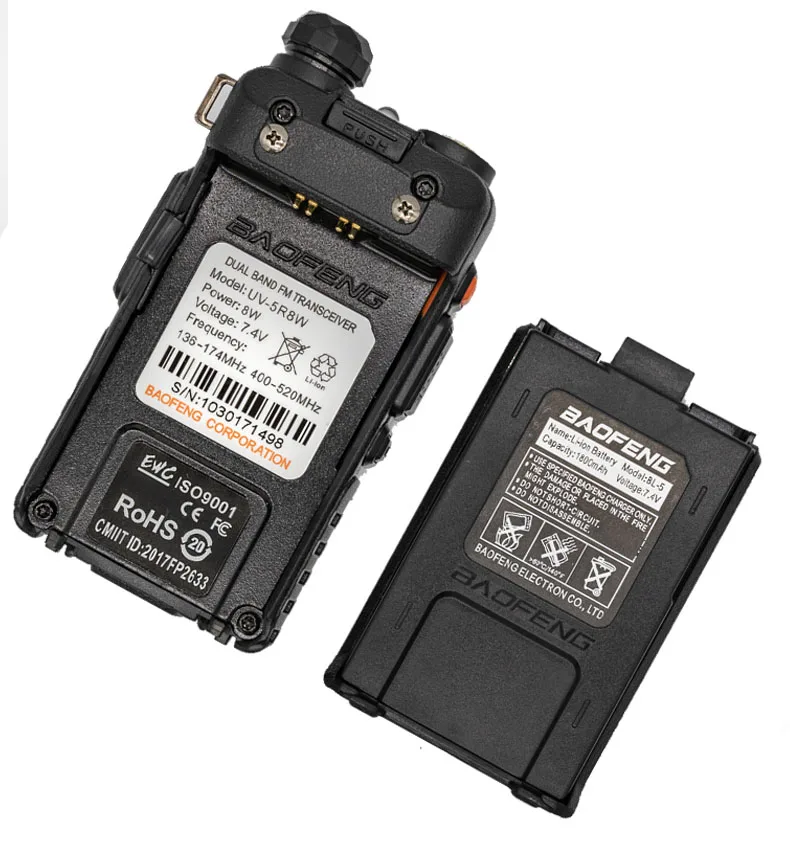 1/2X Baofeng UV-5R 8W Tri-Power Walkie Talkie High Power Dual Band Long Range 128CH Portable Handheld UV 5R Ham Two Way Radio