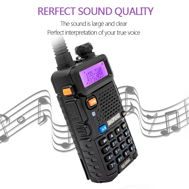 1/2X Baofeng UV-5R 8W Tri-Power Walkie Talkie High Power Dual Band Long Range 128CH Portable Handheld UV 5R Ham Two Way Radio