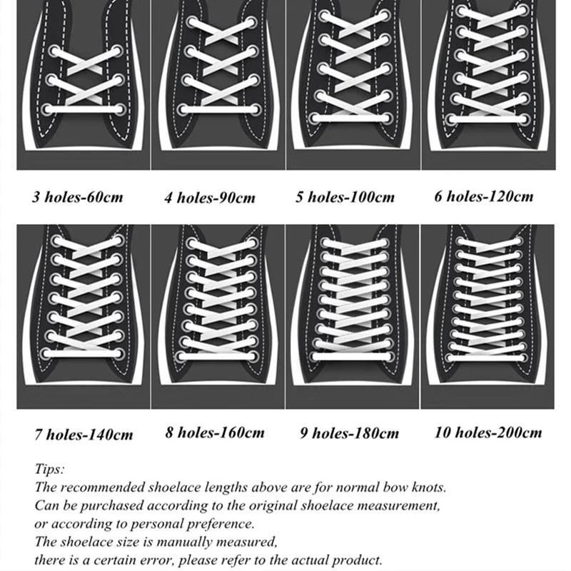 0.8cm Width Flat Shoelace Tennis Sneakers Shoe laces Quality Cotton Shoelaces 80/100/120/140/160CM 1Pair Laces Shoes Accesories