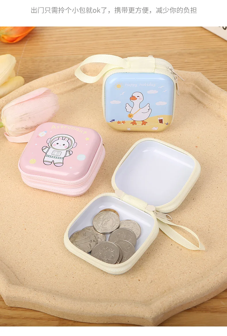 Korea Zero Wallet Children's Coin Bag Creative Cartoon Coin Purse Kids Coin Pouch Mini Purse Earphone Data Cable Key Storage Bag