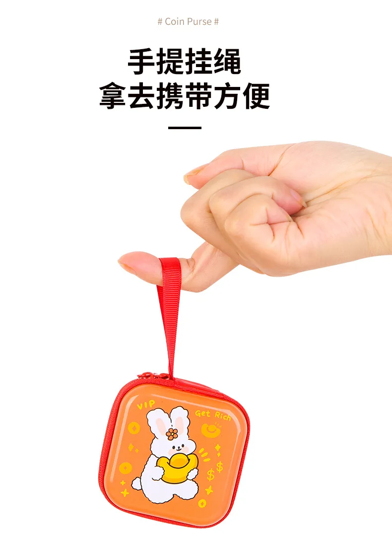 Korea Zero Wallet Children's Coin Bag Creative Cartoon Coin Purse Kids Coin Pouch Mini Purse Earphone Data Cable Key Storage Bag