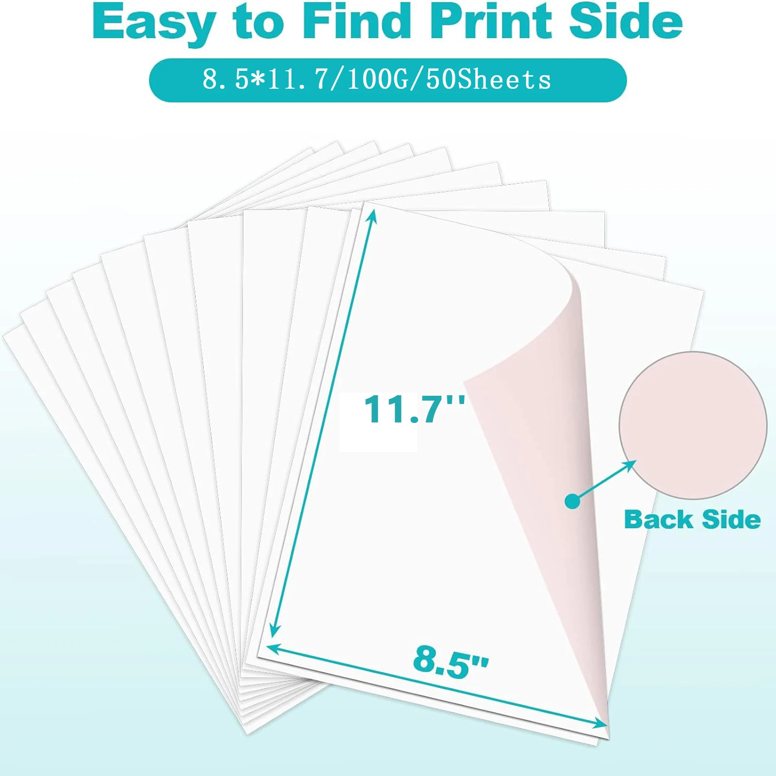 ESHANG Sublimation Paper A4 50 Sheets for Any Inkjet Printer Which Match Sublimation Ink 105g