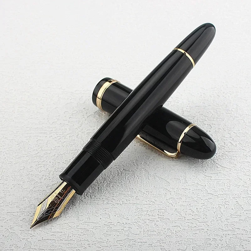 Jinhao X159 #8 Extra Fine / Fine / Medium Nib Fountain Pen, Black Acrylic Big Size Writing Pen