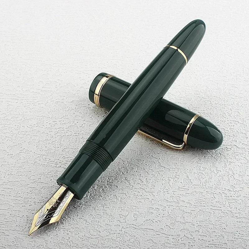 Jinhao X159 #8 Extra Fine / Fine / Medium Nib Fountain Pen, Black Acrylic Big Size Writing Pen