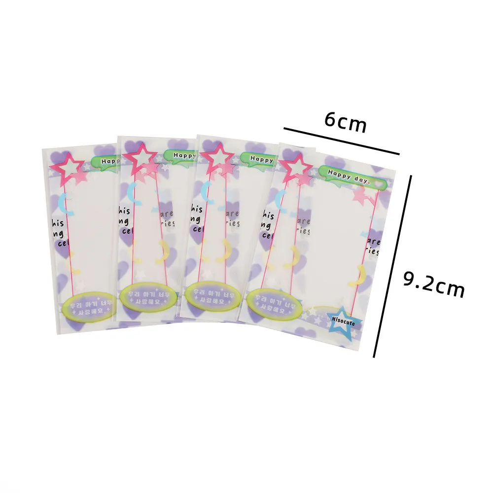 MINKYS 20pcs/pack Pack Kawai 3 inch Kpop Photocard Frame Photo Decorative PP Sleeves Bag School Stationery