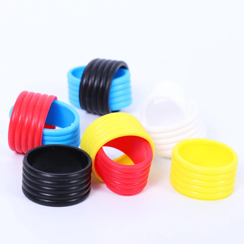 4Pcs/lot Silicone Tennis Racket Grip Ring Handle Closure Rubber Sweat-absorbing Band Fixed Stretchable Handle Tennis Accessories