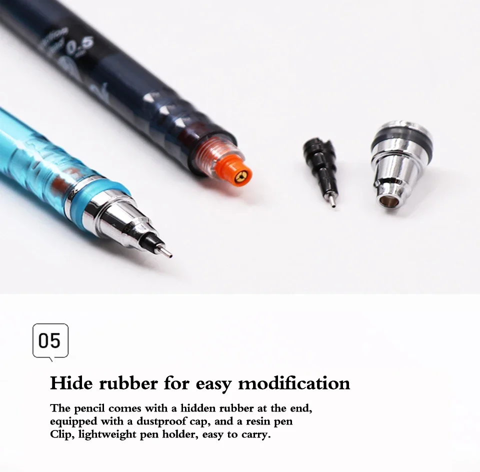 Uni KuruToga Mechanical Pencil, 0.5mm Smudge-Proof Auto Lead Rotation Writing/Drafting/Drawing Pen Japanese Stationery lapiseira
