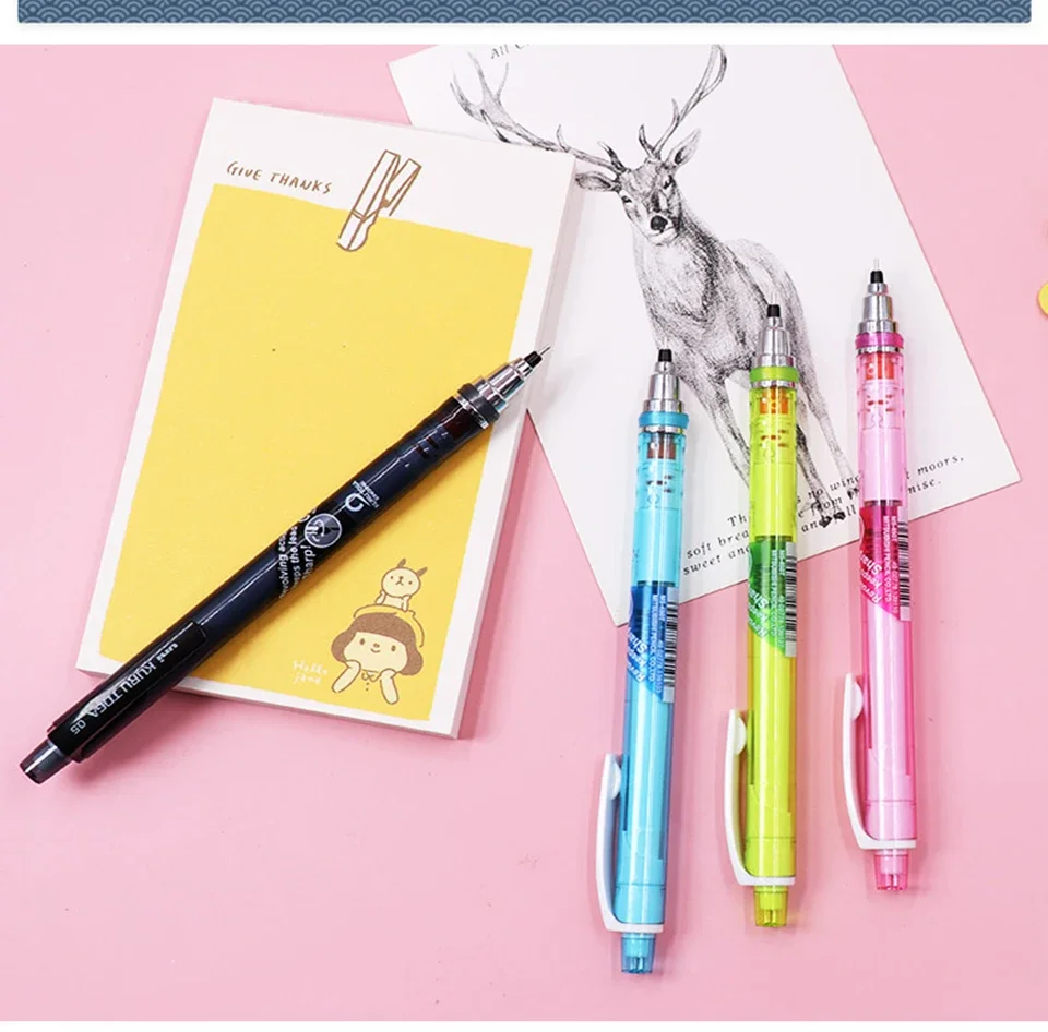 Uni KuruToga Mechanical Pencil, 0.5mm Smudge-Proof Auto Lead Rotation Writing/Drafting/Drawing Pen Japanese Stationery lapiseira