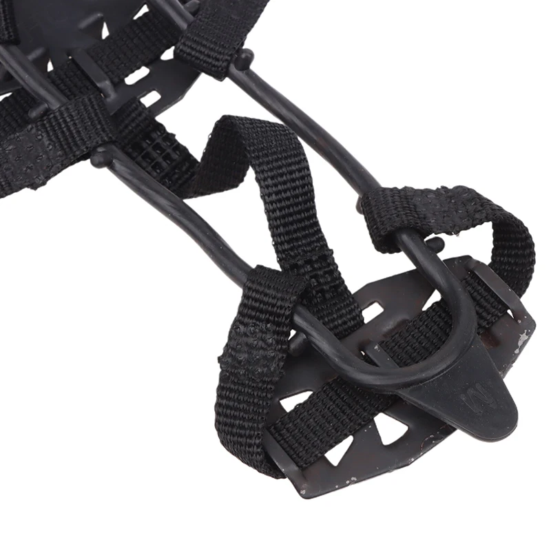 1 Pair M L Crampons Shoes Cover 24 Teeth Anti-Slip Ice Grips Gripper Shoes Boot Hiking Ice Climbing Shoe Spikes Climbing Chain